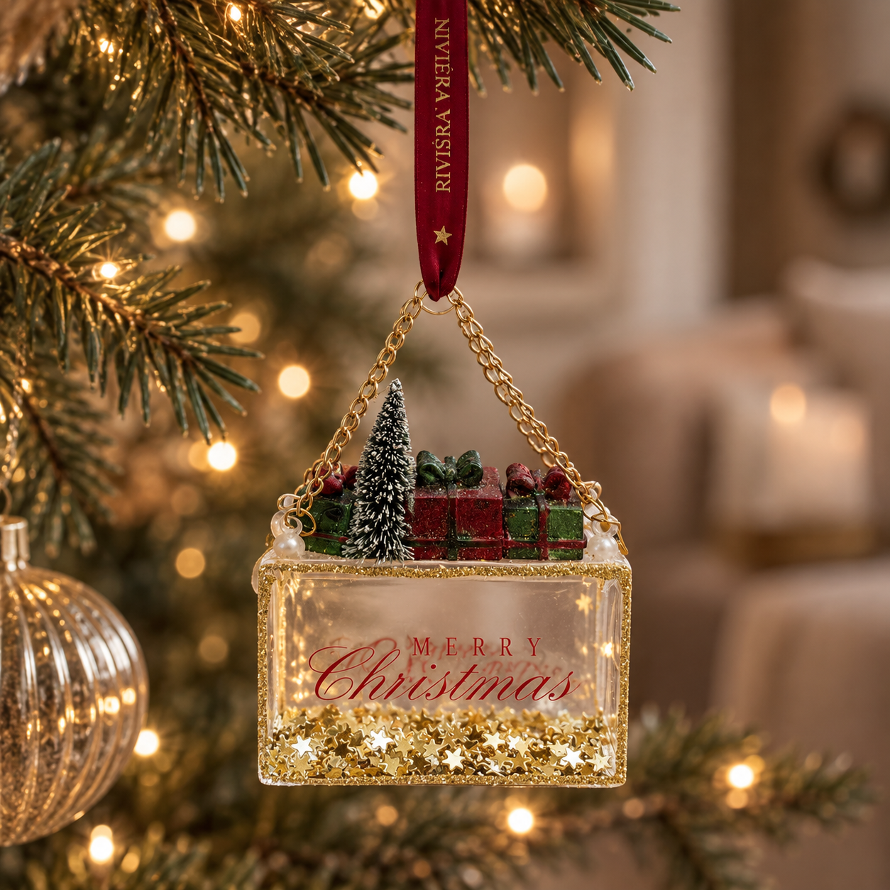 Rivièra Maison Merry Christmas Gift Box Ornament – Weihnachtsanhänger