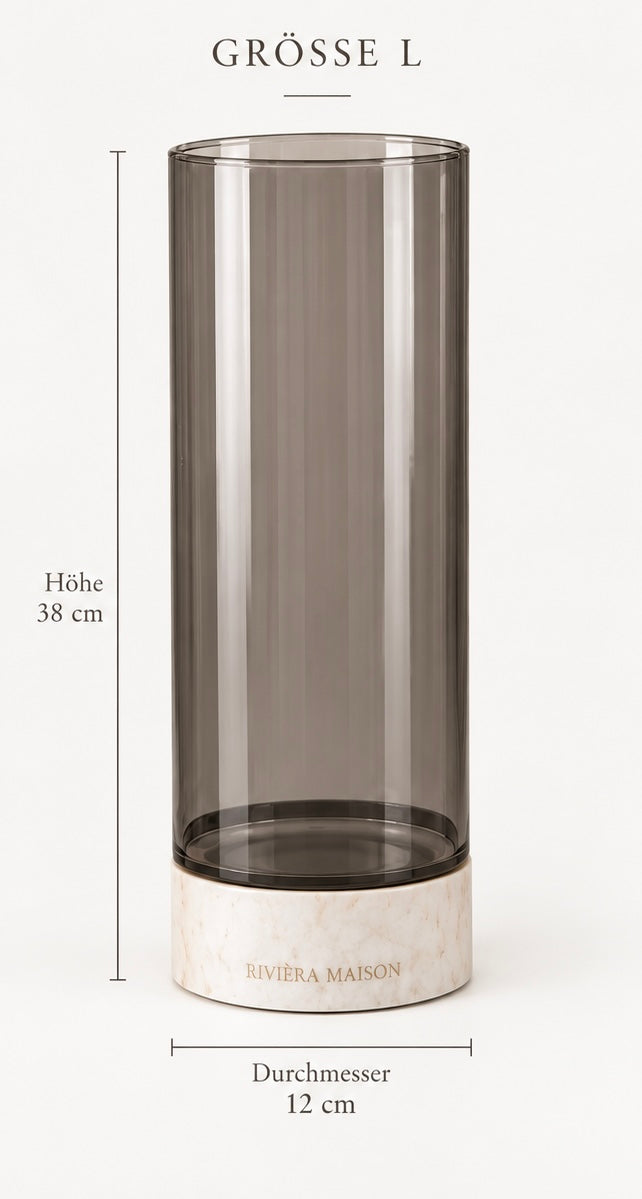 Rivièra Maison Selaire Hurricane Marble – Rauchglas