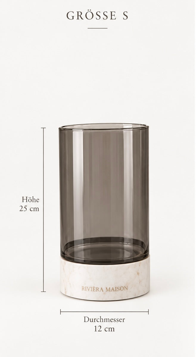 Rivièra Maison Selaire Hurricane Marble – Rauchglas