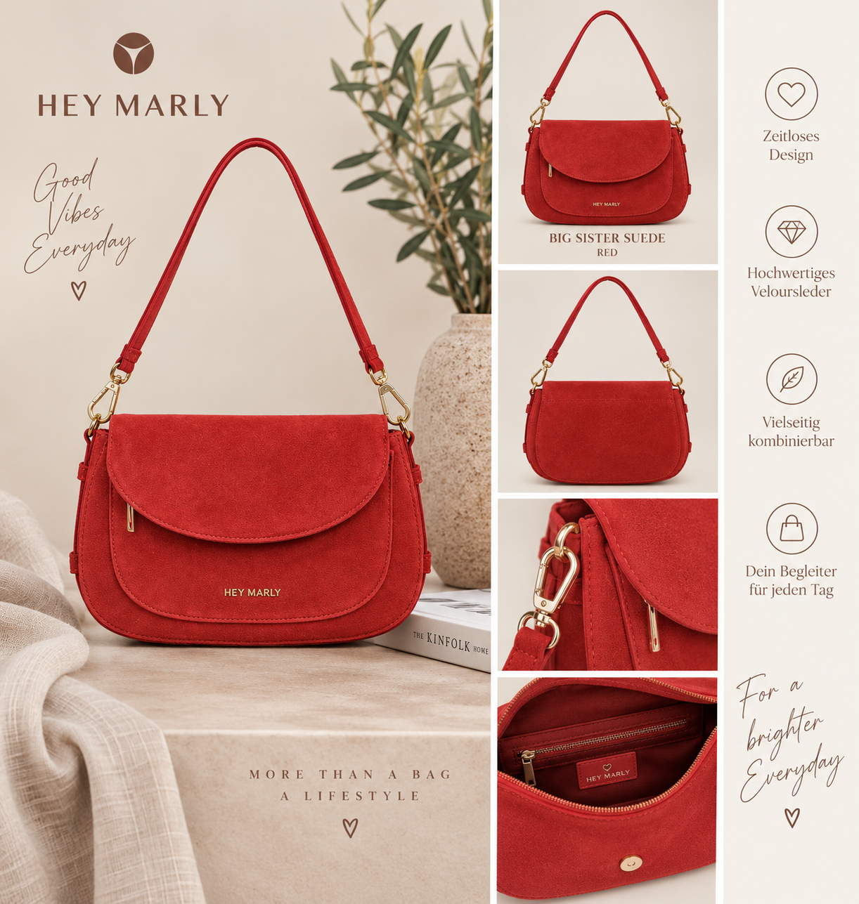 Hey Marly Big Sister Suede – Handtasche