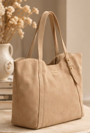 HEY MARLY Pretty Wonder Suede L – Eleganter Shopper in Sand