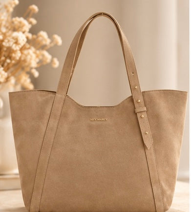 HEY MARLY Pretty Wonder Suede L – Eleganter Shopper in Sand