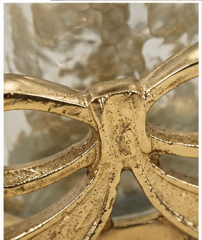 Countryfield Hotel Royal Windlicht mit goldener Schleife – 13 cm