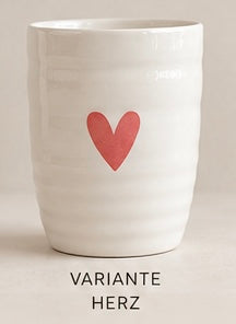 Keramikbecher mit Herz – verschiedene Designs von Zusss