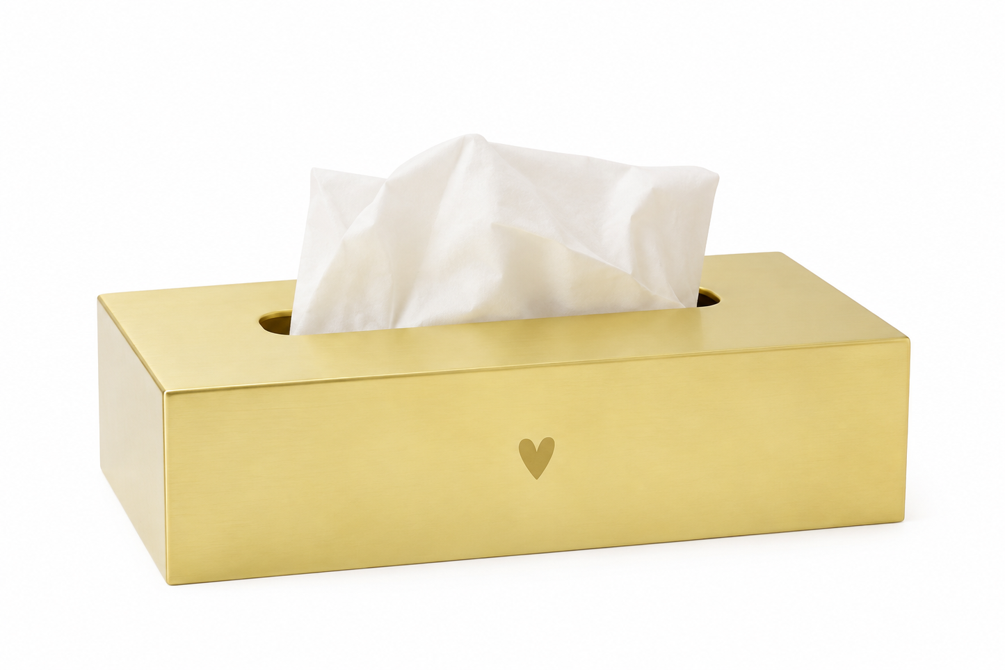 Zusss Taschentücherbox Herz Gold