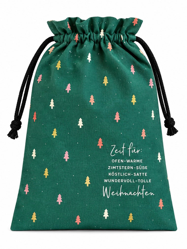 Weihnachtlicher Geschenkbeutel „Zeit für Weihnachten“ | Grafik Werkstatt