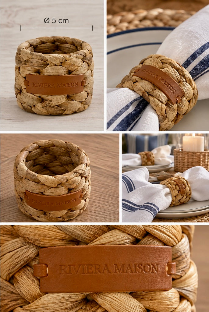 Riviera Maison Serviettenring aus Rattan – Natur Ø 5 cm