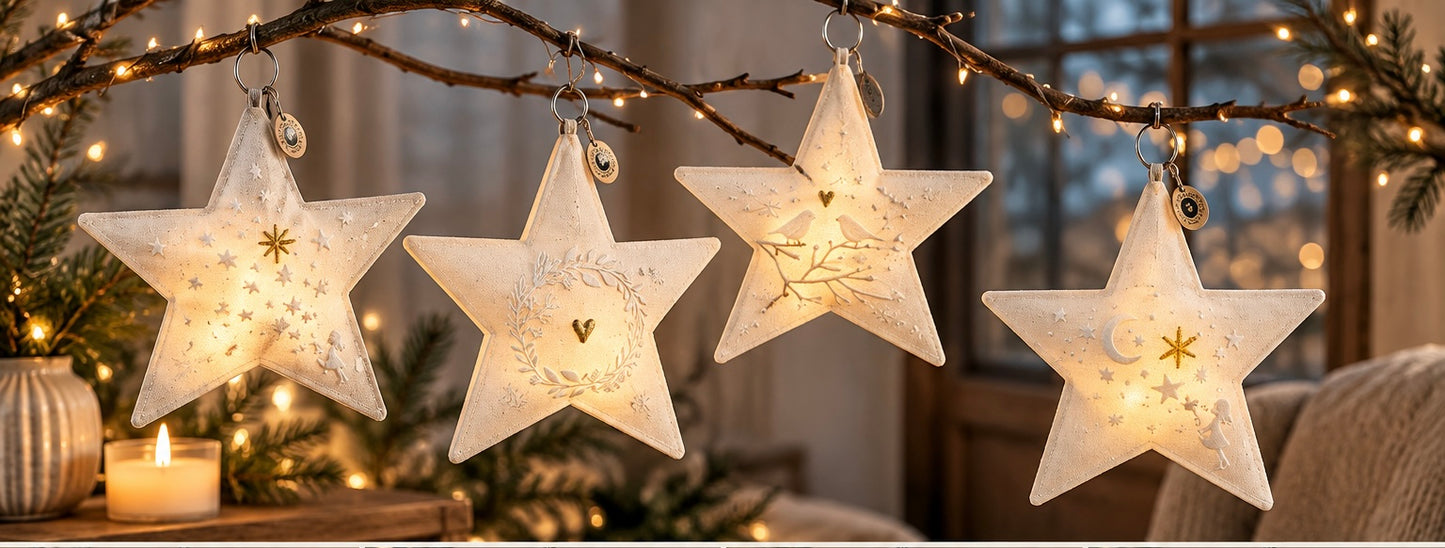 Good old Friends Lichtstern aus Stoff – 27 cm | verschiedene Designs