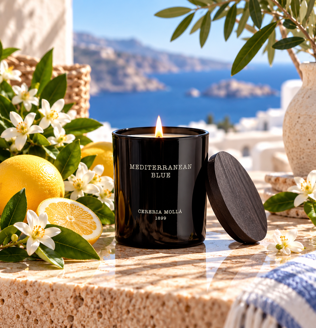 Cerería Mollá 1899 Duftkerze Mediterranean Blue – 230 g