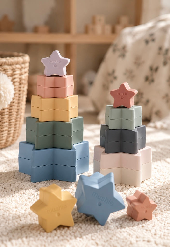 Mushie Nesting Stars – Stapelsterne für Babys | Rode Lifestyle