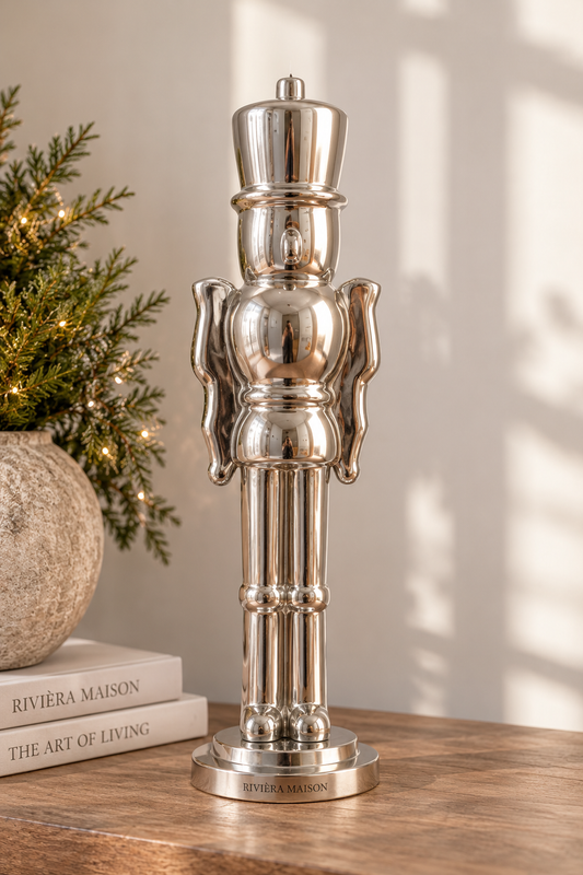 Rivièra Maison Nussknacker Dekofigur Silber – 45 cm