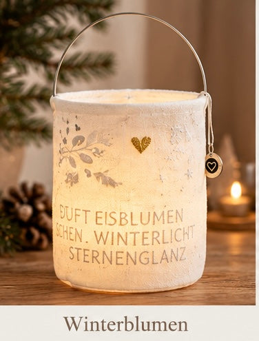 Good old friends Winterlaterne – Stofflaterne mit Stickerei