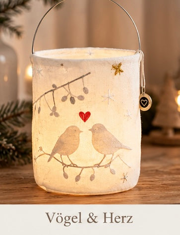 Good old friends Winterlaterne – Stofflaterne mit Stickerei