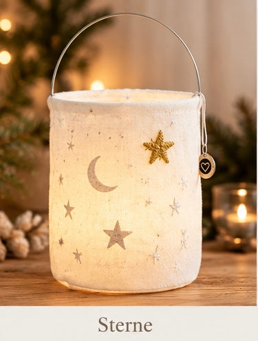 Good old friends Winterlaterne – Stofflaterne mit Stickerei