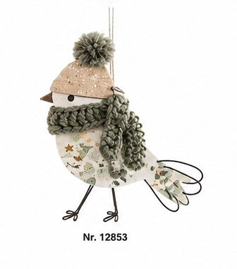 Good Old Friends Wintervögel mit Mütze & Schal – Weihnachtsanhänger in 4 Varianten