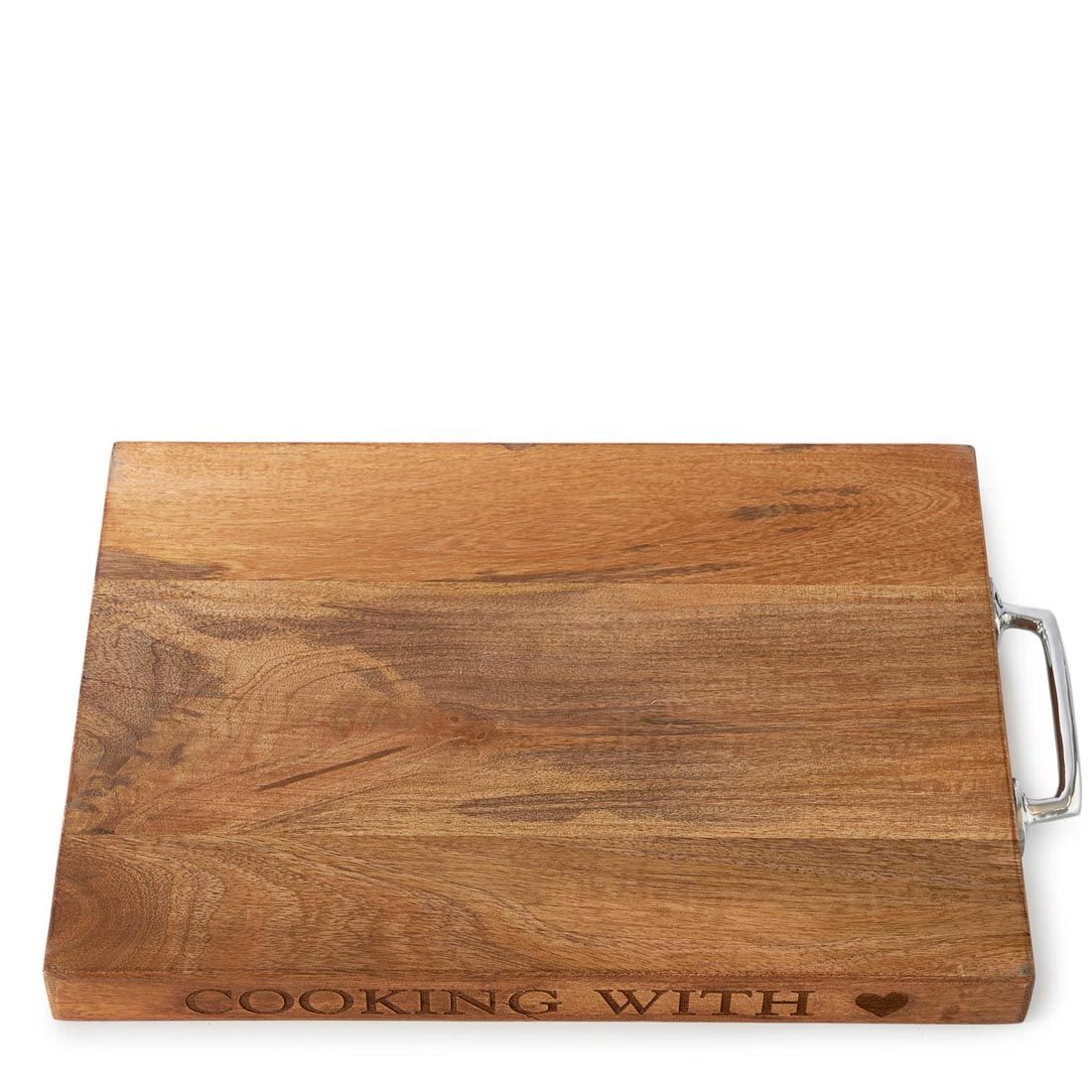 Riviera Maison Schneidebrett Cooking With Love aus Holz