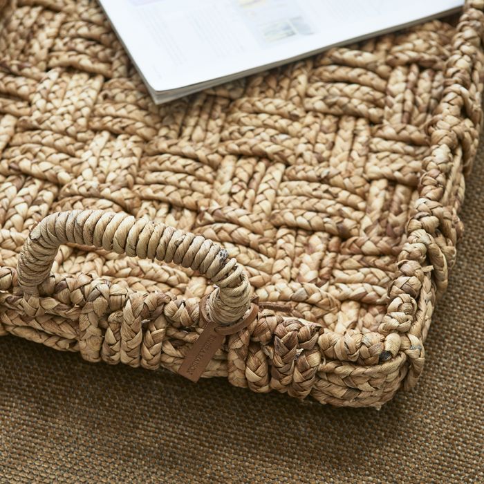 Riviera Maison, Tablett, Summer House, Rattan Look, Wasserhyazinthe, Naturmaterial, Serviertablett, Dekotablett, Küche & Tisch, Servieren & Tisch, Wohnen, Wohnaccessoires, Natur, Landhausstil